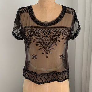 Free People Sheer Lace Top